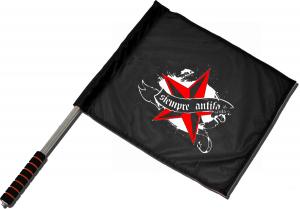 Fahne / Flagge (ca. 40x35cm): Siempre Antifascista