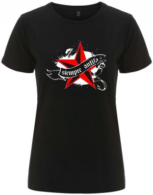tailliertes Fairtrade T-Shirt: Siempre Antifascista
