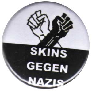 25mm Button: Skins gegen Nazis