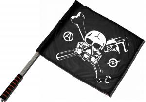 Fahne / Flagge (ca. 40x35cm): Skull - Gasmask