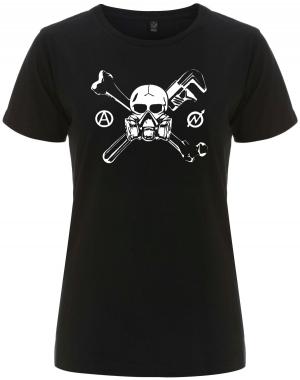 tailliertes Fairtrade T-Shirt: Skull - Gasmask