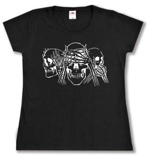 tailliertes T-Shirt: Skulls