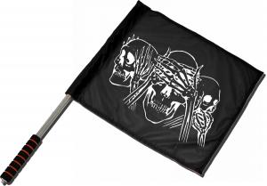Fahne / Flagge (ca. 40x35cm): Skulls