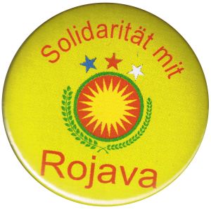 25mm Button: Solidarität mit Rojava