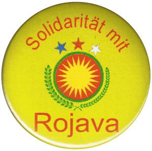 25mm Magnet-Button: Solidarität mit Rojava