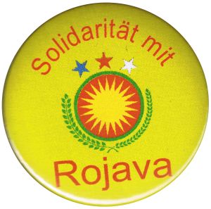 37mm Magnet-Button: Solidarität mit Rojava