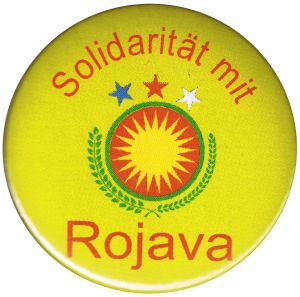 50mm Magnet-Button: Solidarität mit Rojava