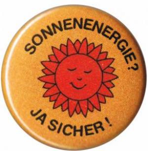 50mm Magnet-Button: Sonnenenergie? Ja sicher!