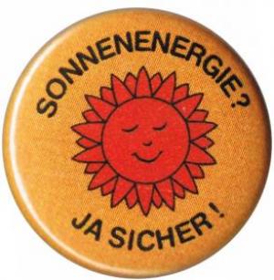 25mm Magnet-Button: Sonnenenergie? Ja sicher!