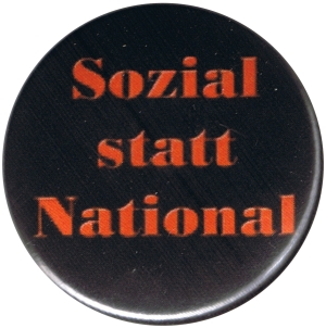 50mm Button: Sozial statt National