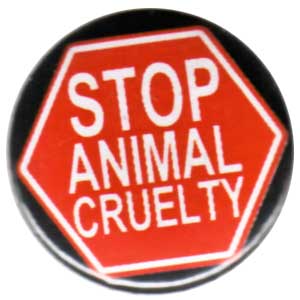 50mm Magnet-Button: Stop Animal Cruelty