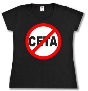 tailliertes T-Shirt: Stop CETA