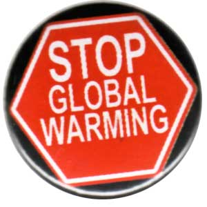 25mm Button: Stop Global Warming