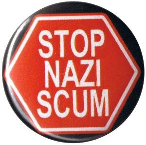 25mm Magnet-Button: Stop Naziscum