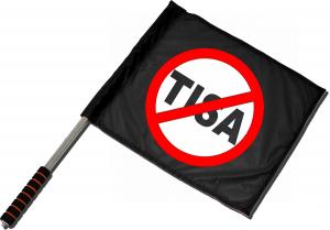 Fahne / Flagge (ca. 40x35cm): Stop TISA