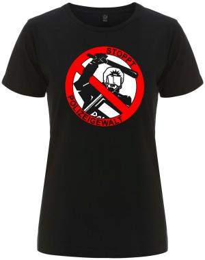 tailliertes Fairtrade T-Shirt: Stoppt Polizeigewalt