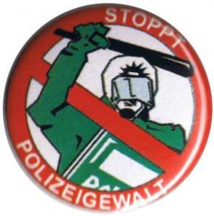 50mm Magnet-Button: Stoppt Polizeigewalt (bunt)