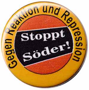 50mm Magnet-Button: Stoppt Söder!