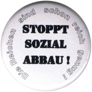 25mm Button: Stoppt Sozialabbau