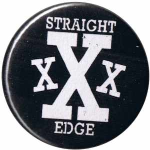 37mm Button: Straight Edge