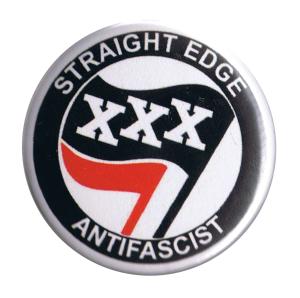 37mm Button: Straight Edge Antifascist