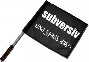 Fahne / Flagge (ca. 40x35cm): subversiv und Spass dabei