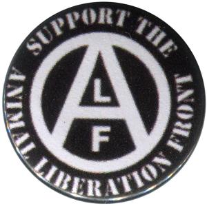 25mm Button: support the Animal Liberation Front (schwarz)