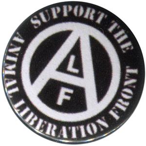 37mm Button: support the Animal Liberation Front (schwarz)