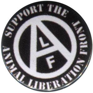 50mm Button: support the Animal Liberation Front (schwarz)