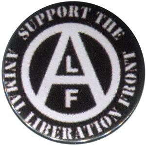 50mm Magnet-Button: support the Animal Liberation Front (schwarz)