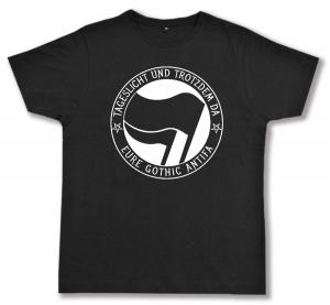 Fairtrade T-Shirt: Tageslicht und trotzdem da - Eure Gothic Antifa