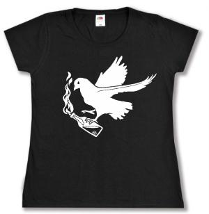 tailliertes T-Shirt: Taube mit Molli