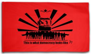 Fahne / Flagge (ca. 150x100cm): This is what democracy looks like