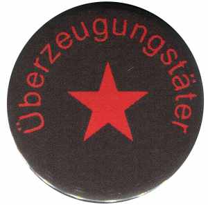 25mm Magnet-Button: Überzeugungstäter roter Stern