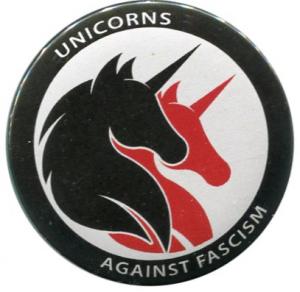 25mm Magnet-Button: Unicorns against fascism