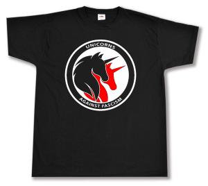 T-Shirt: Unicorns against fascism