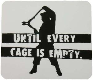 Aufkleber: Until every cage is empty