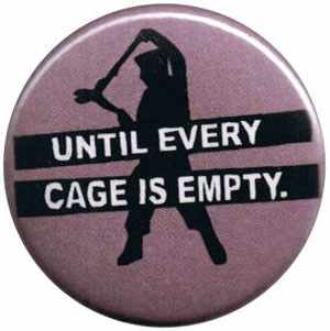 25mm Magnet-Button: Until every cage is empty (lila)