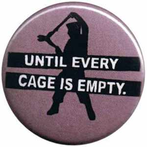 50mm Button: Until every cage is empty (lila)