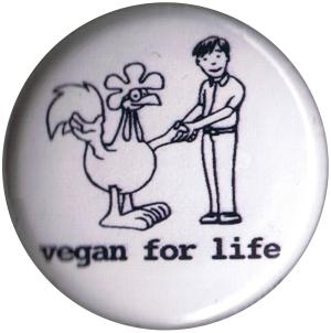 25mm Button: Vegan for Life