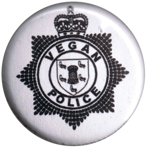 25mm Button: Vegan Police