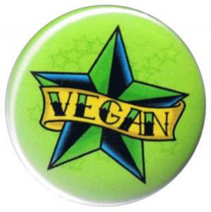 25mm Magnet-Button: Veganer Stern