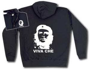 Kapuzen-Jacke: Viva Che Guevara (weiß/schwarz)