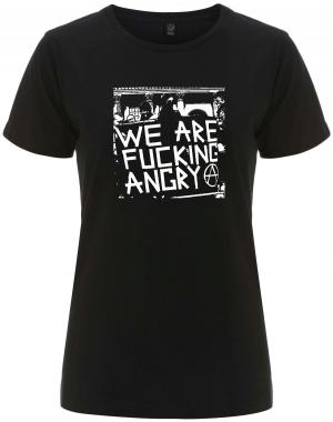tailliertes Fairtrade T-Shirt: We are fucking Angry!