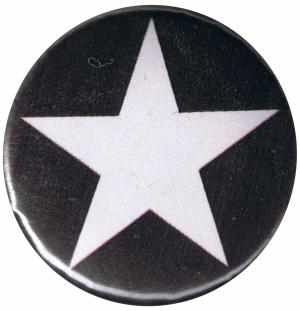 37mm Button: Weißer Stern (schwarz)