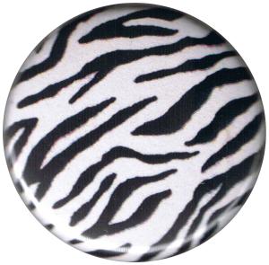 25mm Button: Zebra