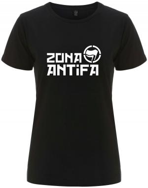 tailliertes Fairtrade T-Shirt: Zona Antifa