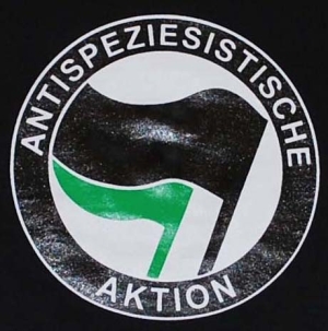 Antispeziesistische Aktion (schwarz/grün)