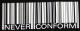 Zum tailliertes Tanktop "Barcode - Never conform" für 13,12 € gehen.