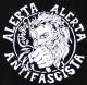 Zum tailliertes Tanktop "Alerta Alerta Antifascista" für 13,12 € gehen.